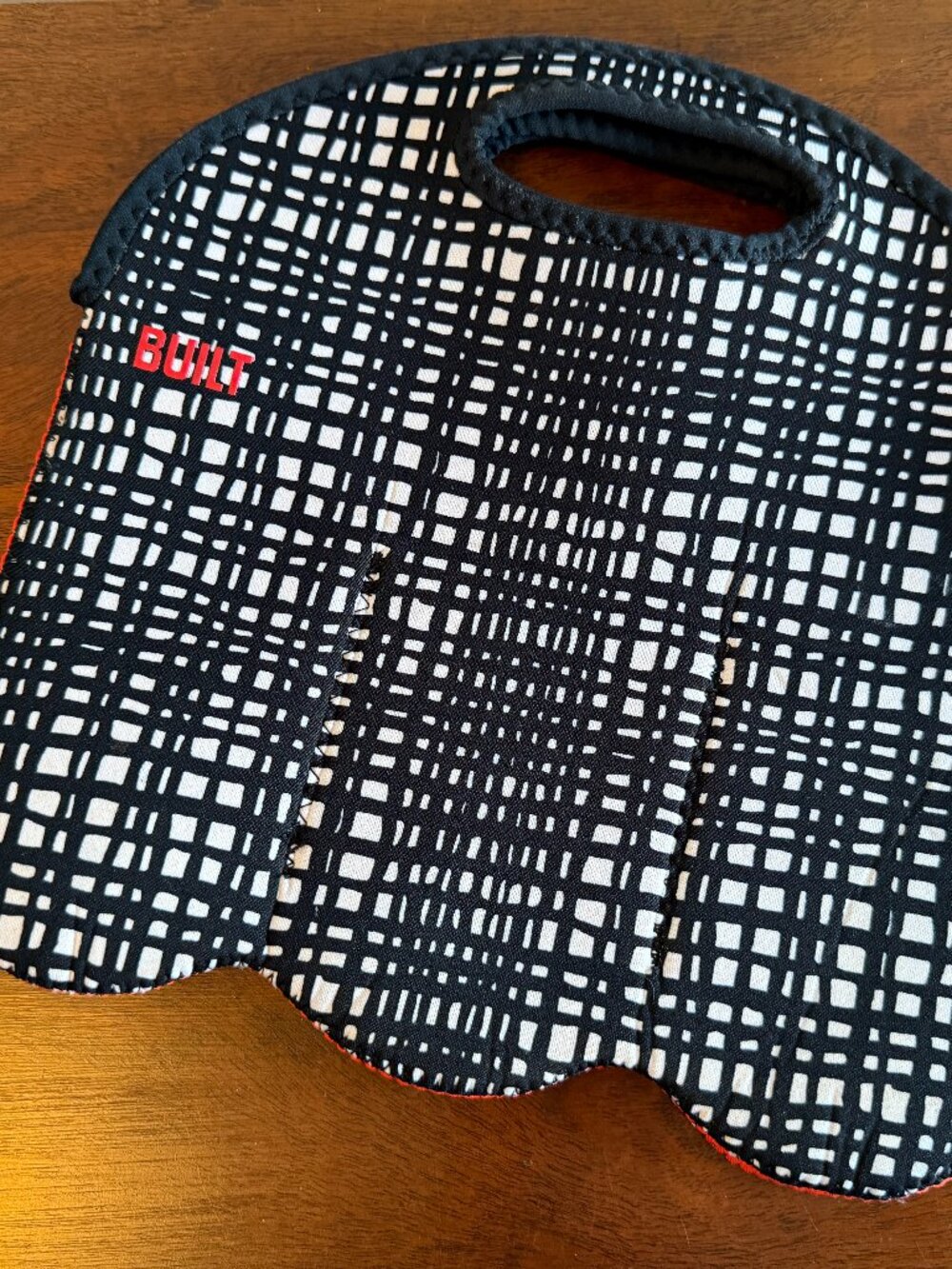 Built Six Pack Neoprene Tote Bag Black & White | Insulated Cooler